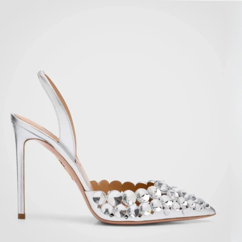 Aquazzura Maxi-Tequilla Slingback 105 Pumps / Heels size US5/IT35 New With Tags